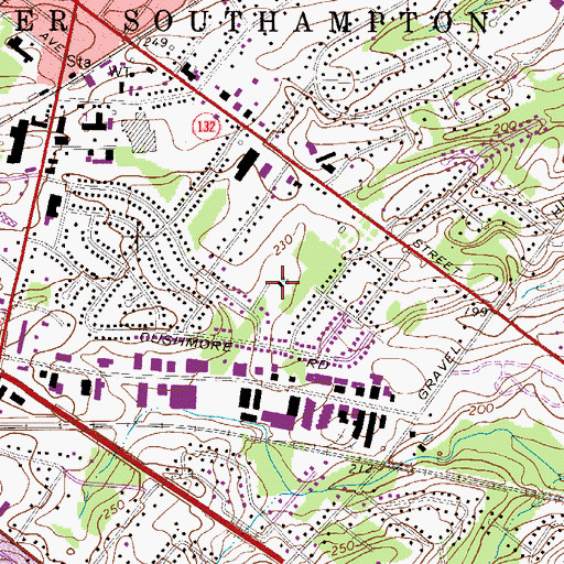 Topographic Map of Latimer Farms, PA