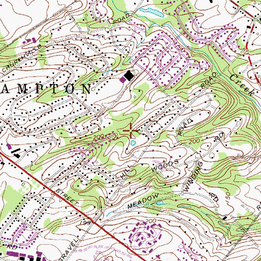 Topographic Map of Casey Park, PA