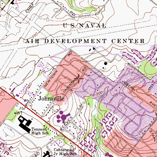 Topographic Map of Storybook Homes, PA