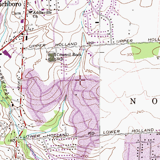 Topographic Map of Spring Valley Farms, PA