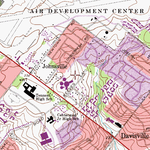 Topographic Map of McDonald Elementary School, PA