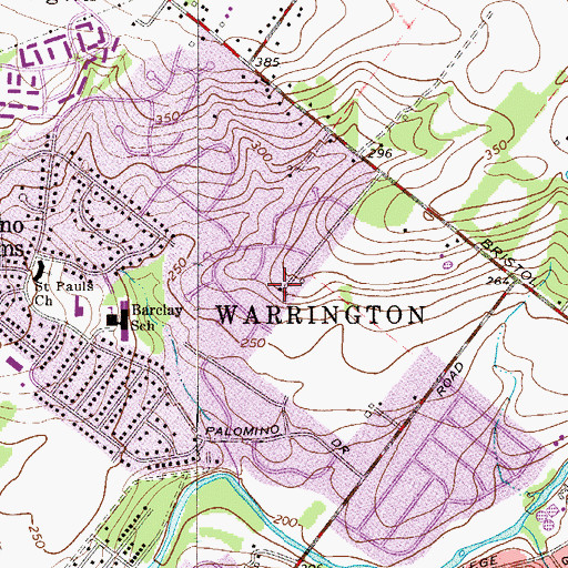 Topographic Map of Palomino Glen, PA