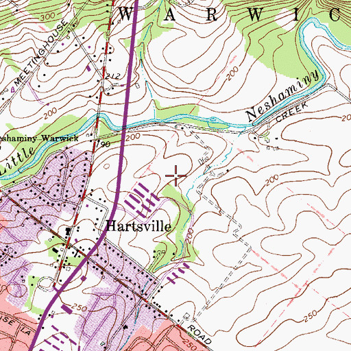 Topographic Map of Stover Mill, PA