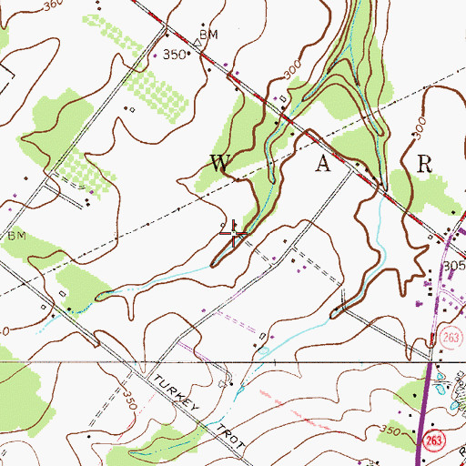 Topographic Map of Orchard Valley, PA