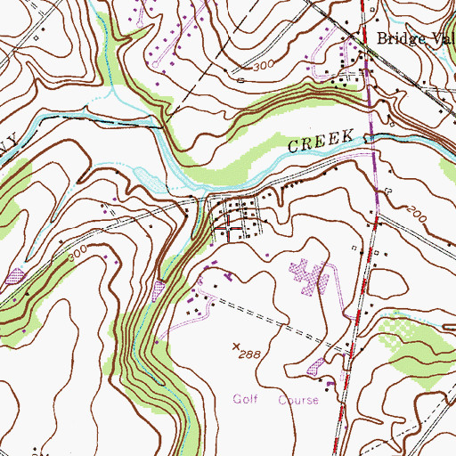 Topographic Map of Creeklyn, PA