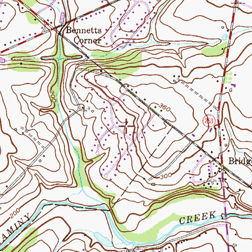 Topographic Map of Amadon, PA