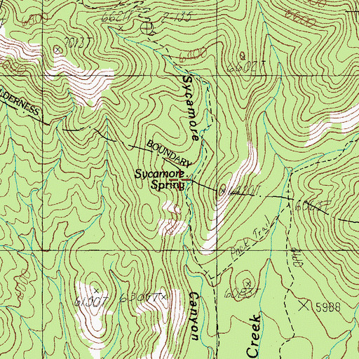 Topographic Map of Sycamore Spring, AZ