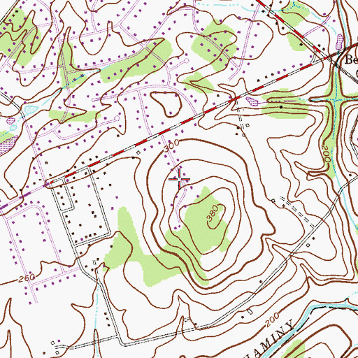 Topographic Map of West Hunt, PA