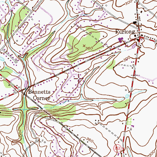 Topographic Map of Woodstream West, PA