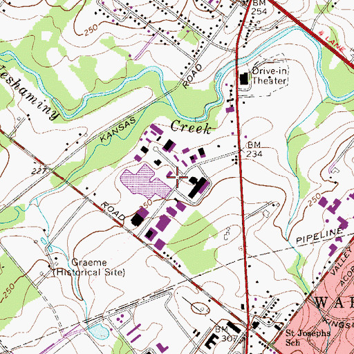 Topographic Map of Warrington Industrial Park, PA