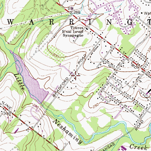 Topographic Map of Neshaminy Gardens, PA
