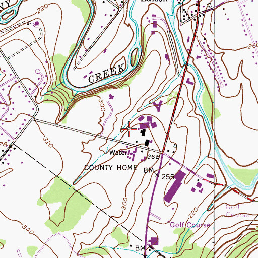 Topographic Map of Neshaminy Manor Center, PA