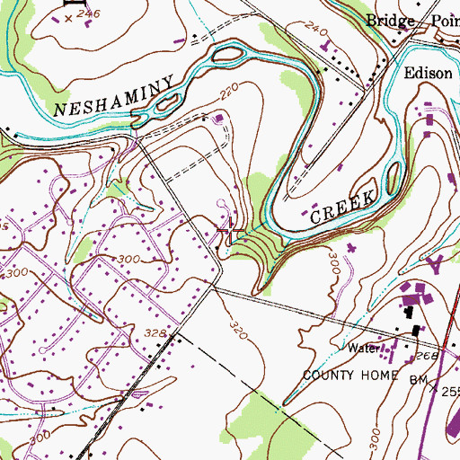 Topographic Map of Pebble Ridge Farms, PA