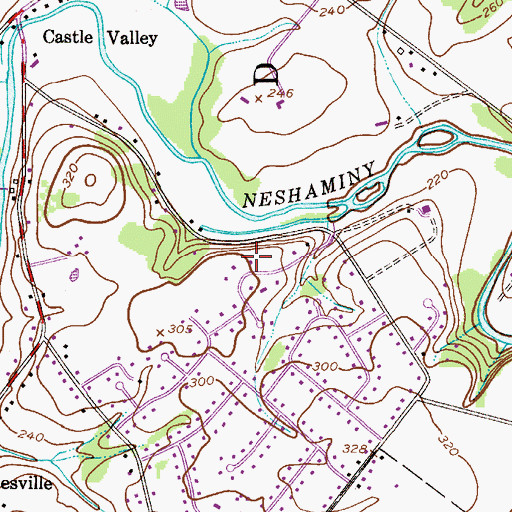 Topographic Map of Hideaway Haven, PA