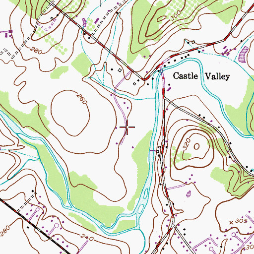 Topographic Map of Quail Call, PA