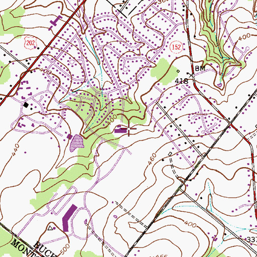 Topographic Map of Simon Butler Elementary School, PA