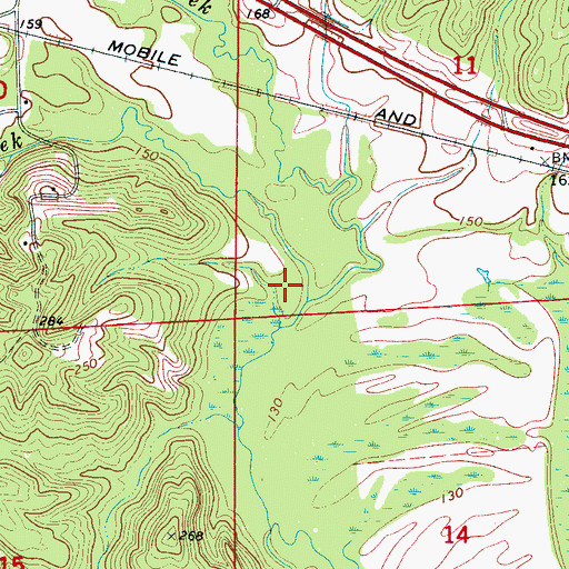 Topographic Map of Jay Creek, AL