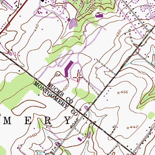 Topographic Map of High Point Racquet and Country Club, PA
