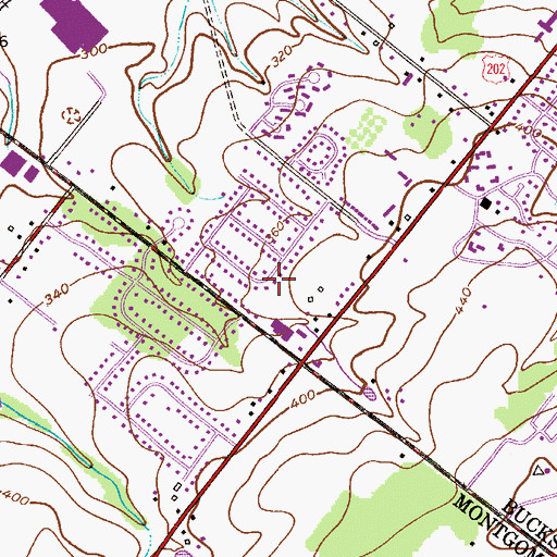 Topographic Map of County Line Park, PA