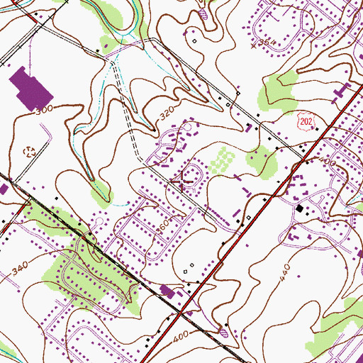Topographic Map of Brit Village, PA