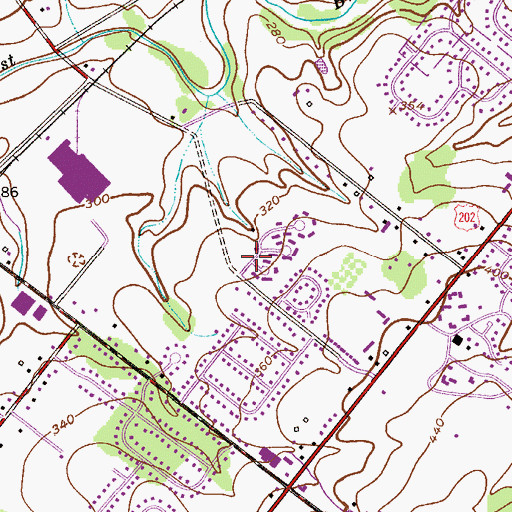 Topographic Map of Rocky Meadows, PA