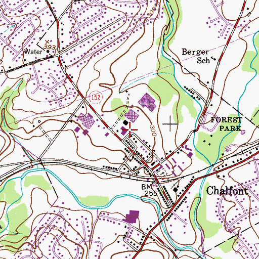 Topographic Map of Chalfont Elementary School, PA