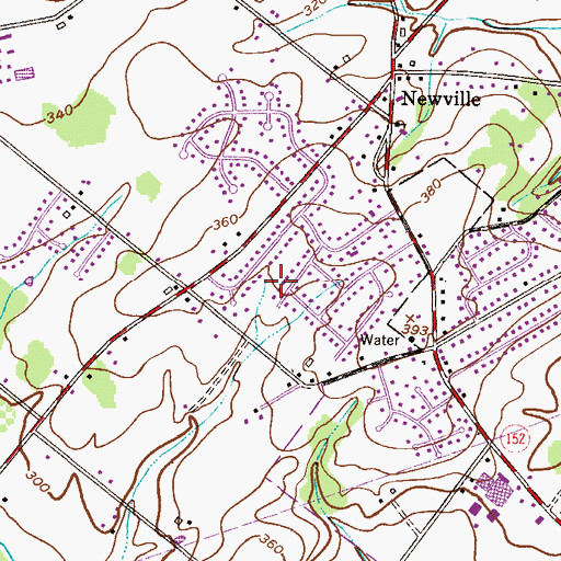 Topographic Map of Tower Hill, PA