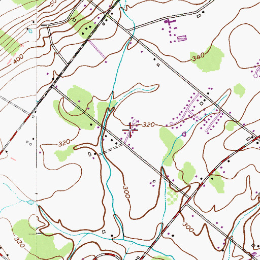 Topographic Map of Tower Hill Meadows, PA