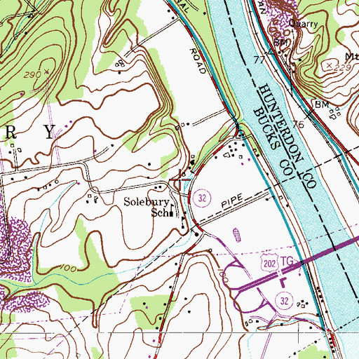 Topographic Map of Limeport, PA