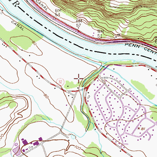 Topographic Map of Brightwood Farms, PA