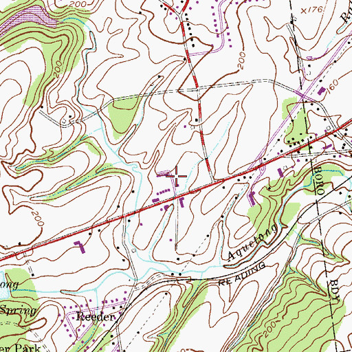 Topographic Map of Yorkshire Meadows, PA