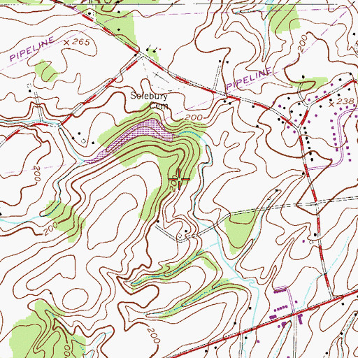 Topographic Map of Ingham Mews, PA