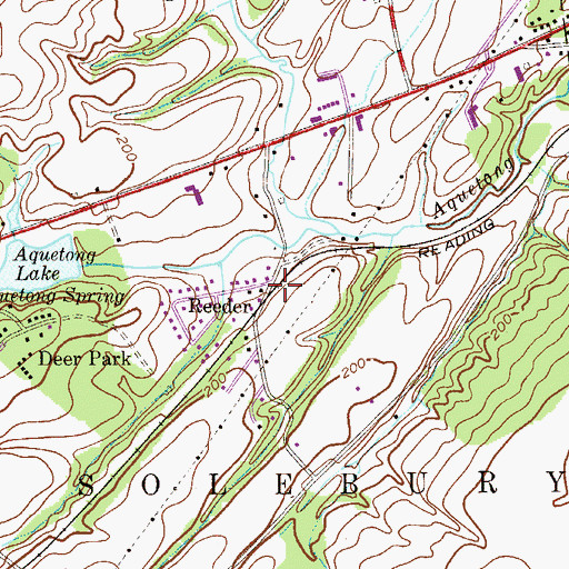 Topographic Map of Ingham Spring, PA