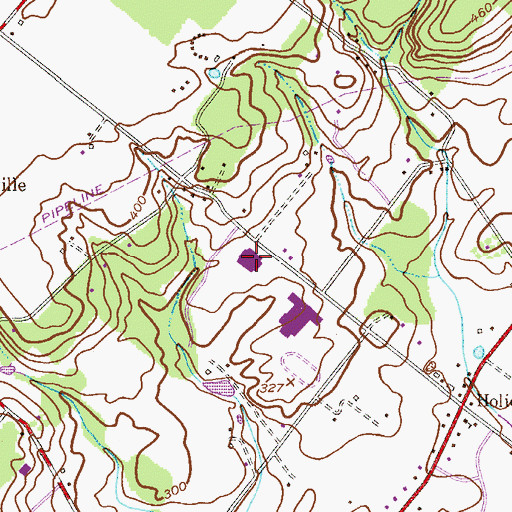 Topographic Map of Holicong Middle School, PA