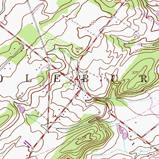 Topographic Map of Eureka, PA