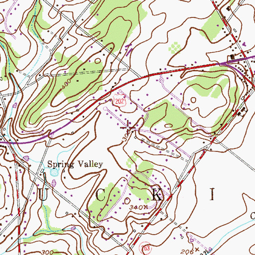 Topographic Map of Red Gate Farm, PA