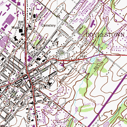 Topographic Map of Our Lady of Mount Carmal Catholic School, PA