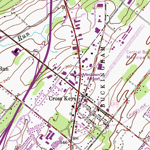 Topographic Map of Highland Park, PA