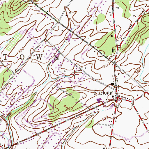 Topographic Map of Eastbrook, PA