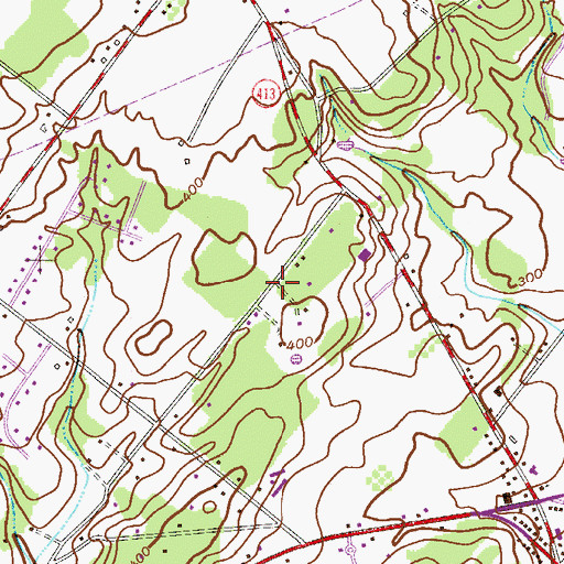 Topographic Map of Buckshire Valley, PA
