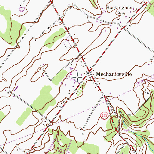 Topographic Map of Winchester Park, PA