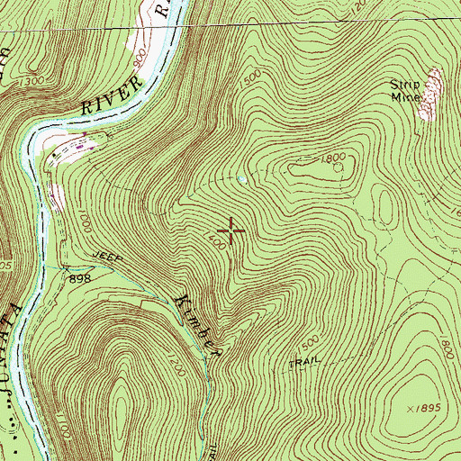 Topographic Map of State Game Lands Number 261, PA