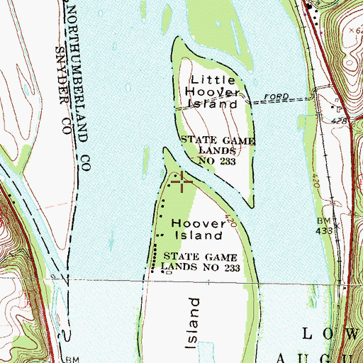 Topographic Map of State Game Lands Number 233, PA