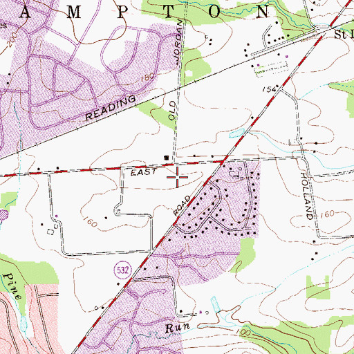 Topographic Map of Council Rock International School, PA