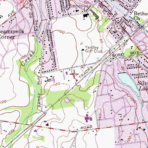 Topographic Map of Saint Ignatius Elementary School, PA