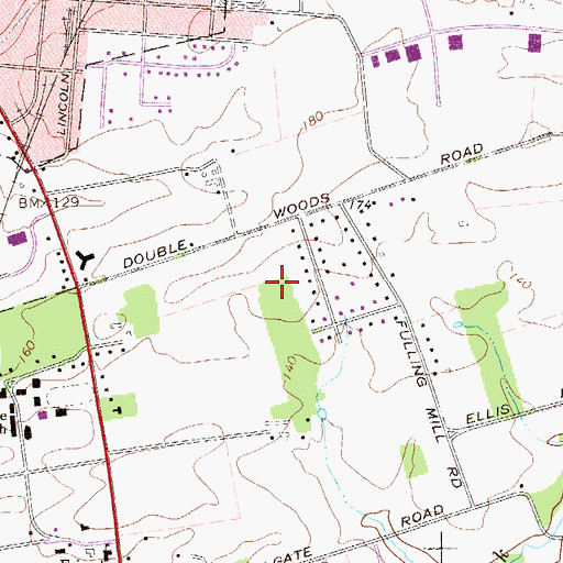 Topographic Map of Summit Square Shopping Center, PA