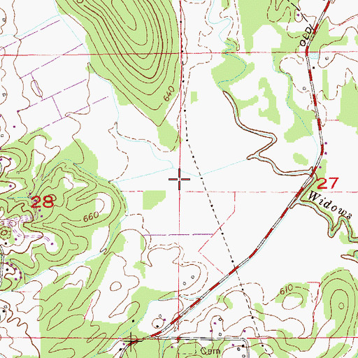 Topographic Map of Jeffries Cove, AL