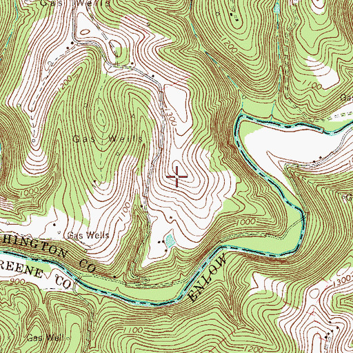 Topographic Map of Four Seasons Campground, PA