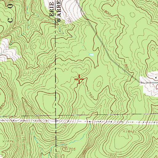 Topographic Map of State Game Lands Number 291, PA