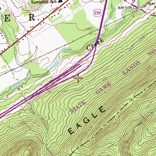 Topographic Map of State Game Lands Number 278, PA